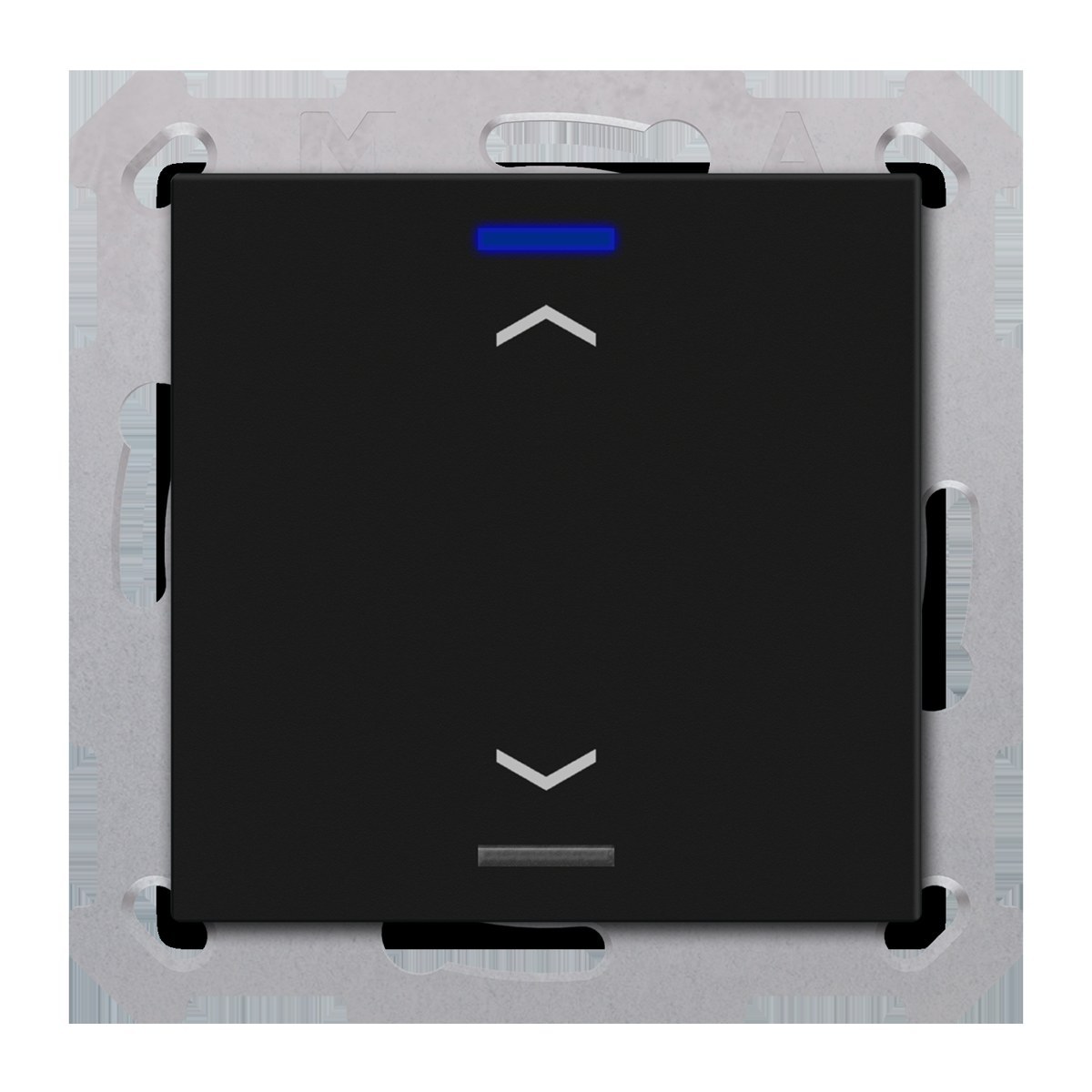 knx-tal-5501a06-02s-produs KNX Push Button Light 55 1-Button RGBW Blinds Black Matt Secure TAL-5501A06.02S — MDT - imagine 1
