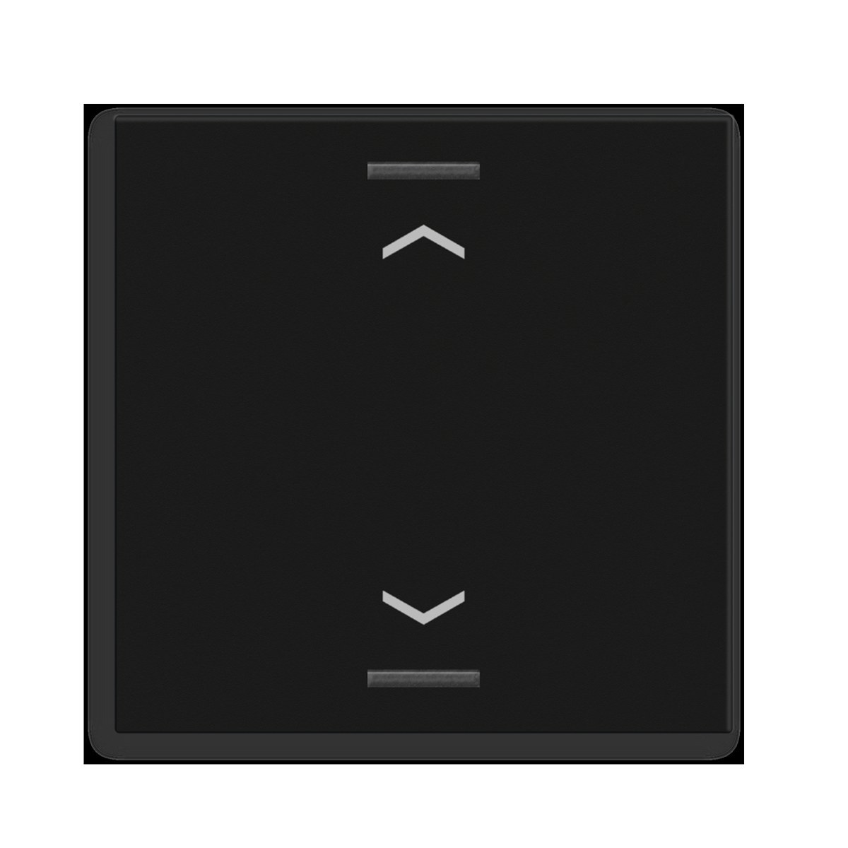 knx-tal-55w1a06-02-produs Rocker for KNX Push Button Light 55 1-Gang Black Matt Blinds TAL-55W1A06.02 — MDT - imagine 1
